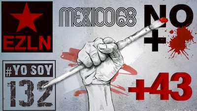 Las protestas en México suele ir acompañadas de ilustraciones que quedan en la memoria