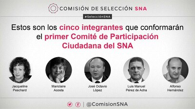 Estos cinco ciudadanos serán parte del Comité de Participación Ciudadana del SNA