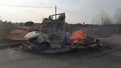 El hecho provocó bloqueos en la carretera federal 45 Sombrerete-Sain Alto