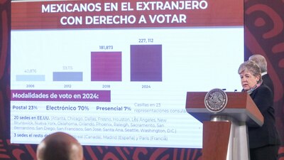 La titular de la SRE dio a conocer que se tuvo una reunión con funcionarios del INE