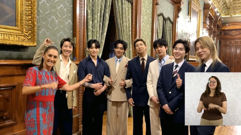 Sheinbaum confirma regreso de BTS a México en 2027; 50 mil fans acudieron a verlos en Palacio Nacional