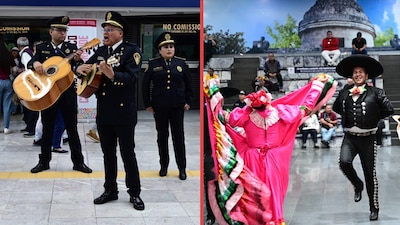 CDMX da bienvenida con mariachi y danzas tradicionales a turistas en el AICM rumbo al Mundial
