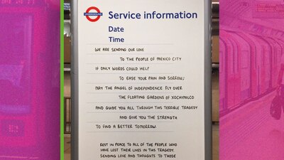 El metro de Londres envió sus condolencias a las víctimas de la tragedia de la Línea 12