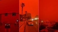 VIDEO: Tormenta de polvo del Sahara tiñe de rojo los cielos de Creta y afecta vuelos en Grecia