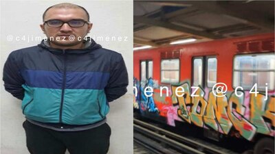 Fue identificado como el autor de otros grafitis en paredes de la CDMX