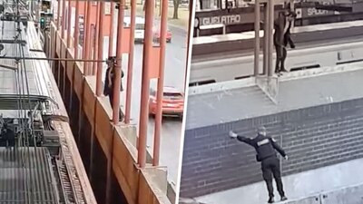 De acuerdo con las personas presentes, el implicado traía un objeto de metal en la mano