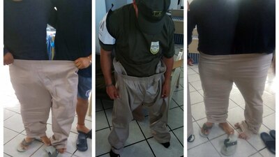 En redes sociales publicaron imágenes denunciando las tallas de la ropa que les entregaron