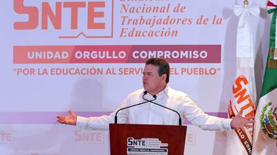 El líder magisterial solicitó licencia al cargo durante la 47 sesión extraordinaria del Consejo Nacional del sindicato