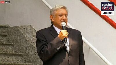 El virtual presidente electo durante conferencia de prensa