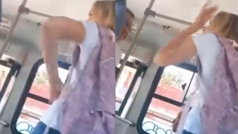 VIDEO: Bajan de camión a española que agredió a mexicanos por no querer pagar su pasaje completo