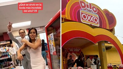 Una pareja cumplió su sueño y se casó en un Oxxo