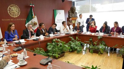 Los jóvenes se reunieron con legisladores de izquierda en el Senado de la República