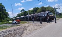 Convoy del Tren Interoceánico choca contra tráiler en Tabasco; descartan heridos de gravedad
