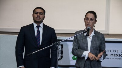 Omar García Harfuch con la Jefa de Gobierno de la CDMX, Claudia Sheimbaum