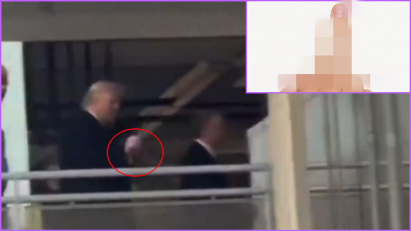 “F*ck”: Trump muestra el dedo medio a trabajador que le recordó su amistad con Epstein