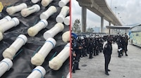 Bloquean ingreso de normalistas de Ayotzinapa a CDMX; SSC asegura 59 explosivos caseros