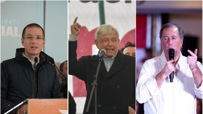 Anaya, AMLO y Meade respondieron a la declaración de Trump sobre un muro fronterizo