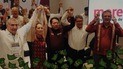 El aspirante que, según lo que han reportado, ha hecho menor gasto, es Adán Augusto López