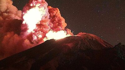 En un día, se registraron 119 exhalaciones y 929 minutos de tremor