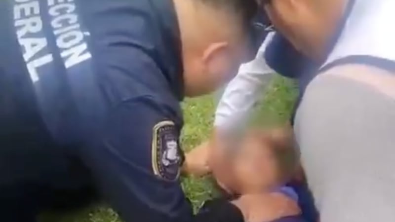VIDEO: Policía reanima a niño que se ahogaba en un lago en Teotihuacán