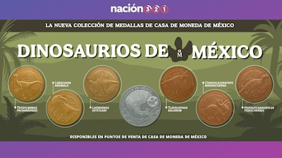 Conoce la colección de medallas inspiradas en dinosaurios por la Casa de Moneda de México