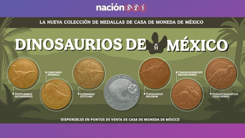 Conoce la colección de medallas inspiradas en dinosaurios de México