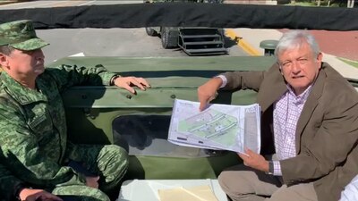 AMLO estuvo en los terrenos de lo que será el nuevo aeropuerto mexicano