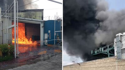Una fábrica se incendió debido a que explotó un tanque de gas
