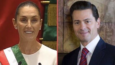 En redes sociales, el expresidente deseó suerte a la mandataria mexicana