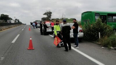 Presuntamente el operador del autobús privado conducía bajo los influjos de algún estupefaciente