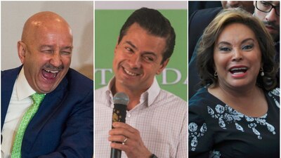 Carlos Salinas de Gortari, Enrique Peña Nieto y Elba Esther Gordillo