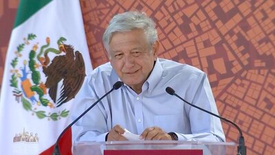 AMLO encabezó un evento este domingo en Baja California Sur