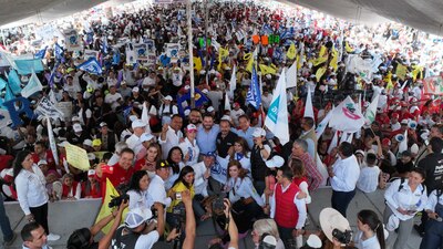 "La verdadera fiesta se va a celebrar el 2 de junio", dijo en candidato