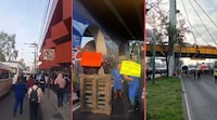 Carniceros bloquean la Zaragoza contra pagos electrónicos; provocan caos vial en Iztapalapa