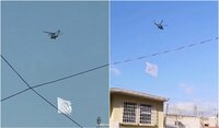 Captan helicóptero ondeando bandera blanca en Culiacán; ¿qué significa?
