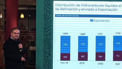 El titular estimó que con Deer Park, Dos Bocas y Cangrejera, se produzcan 858 mil barriles de gasolina, 542 mil barriles de diésel