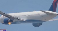VIDEO: Avión de Delta Air Lines aterriza de emergencia por incendio en uno de sus motores