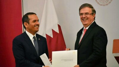 Recibió la invitación oficial del ministro de Qatar para AMLO