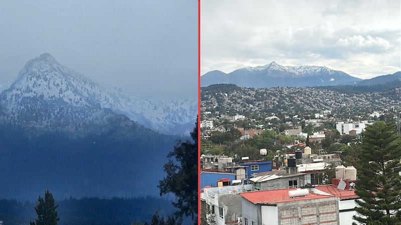 ¿Nieve en la CDMX? En plena primavera el Ajusco y el Popocatépetl lucen cubiertos de blanco