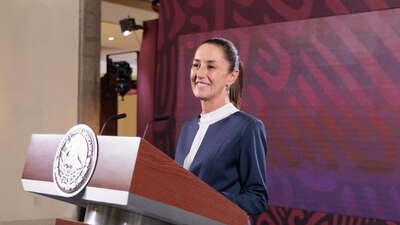 Claudia Sheinbaum dio una conferencia de prensa al término de su reunión con AMLO