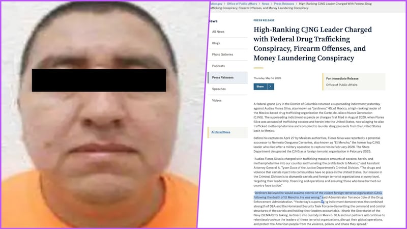 EU amplía cargos contra ‘El Jardinero’, presunto sucesor de ‘El Mencho’ en el CJNG
