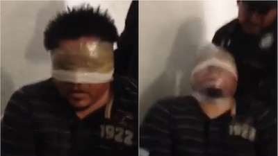 Al supuesto detenido se le hacen distintas preguntas, pero al final es asfixiado