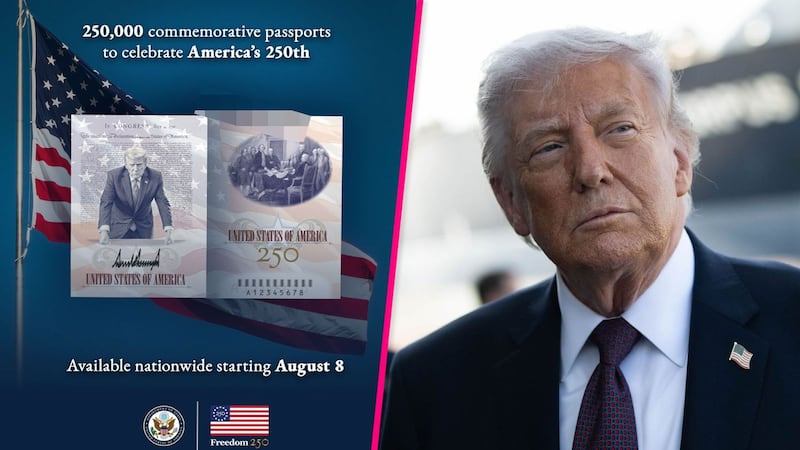 Lanzan el ‘Pasaporte patriota’ con la imagen de Trump para conmemorar los 250 años de EU