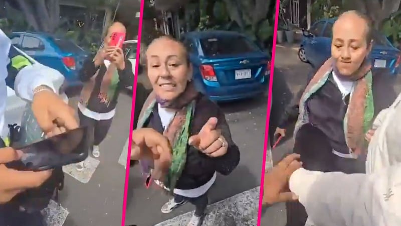 VIDEO: Mujer agrede a policía de la CDMX tras cometer infracción y la llaman ‘Lady Paso Peatonal’