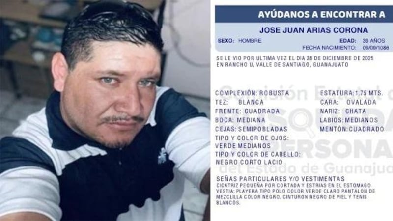 Reportan la desaparición de José Juan Arias, padre buscador en Guanajuato