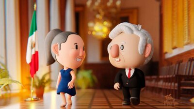 La imagen emula el recorrido que dieron ambos políticos el pasado lunes