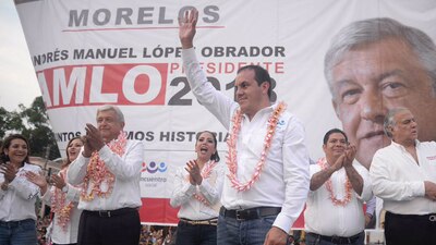 Cuauhtémoc Blanco estuvo acompañado por AMLO este jueves en Morelos