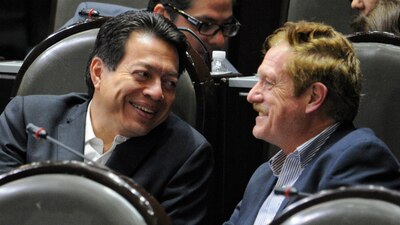 Mario Delgado, de Morena, y Juan Carlos Romero, del PAN