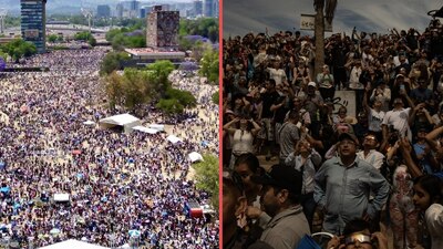 Las personas acudieron con lentes especiales para ver el fenómeno
