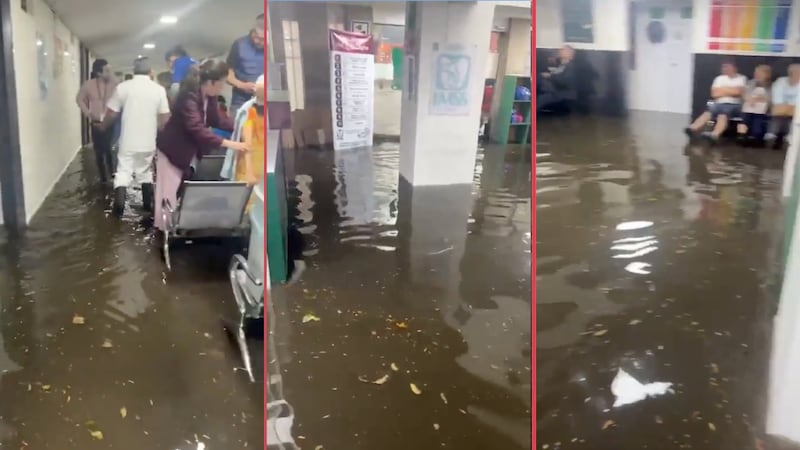 ¡Las fuertes lluvias dejaron estragos! Se inunda el hospital psiquiátrico del IMSS